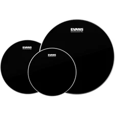 Evans Black Chrome Tom Pack Rock - 10/12/16 in.
