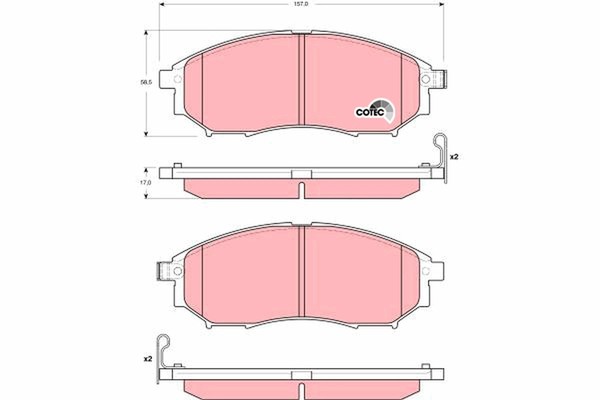 Bremsscheiben-BremsbeläGe-Kit TRW Automotive GDB3392 FüR OE 41 06 000 23R-image
