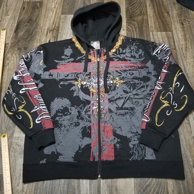 Club Chaos Hoodie Size XL Grunge Deliver Us From Evil Christ Black