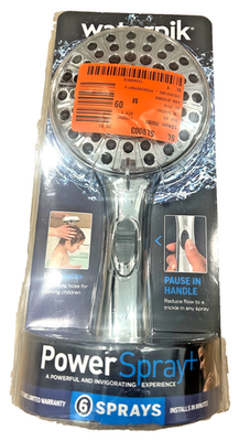 #ad Waterpik Power Spray 6 Sprays Handheld Shower Head Stainless Steel Chrome NEW $24.99