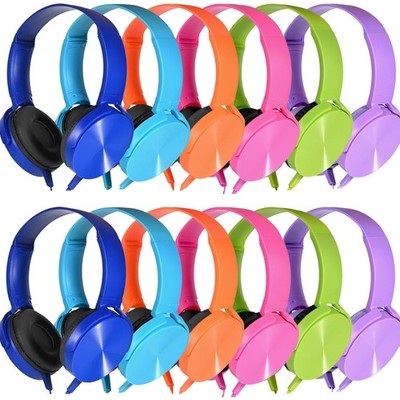 Bulk Headphones 12 Pack for School Classroom Kids K-12, Wholesale Wired Durab...