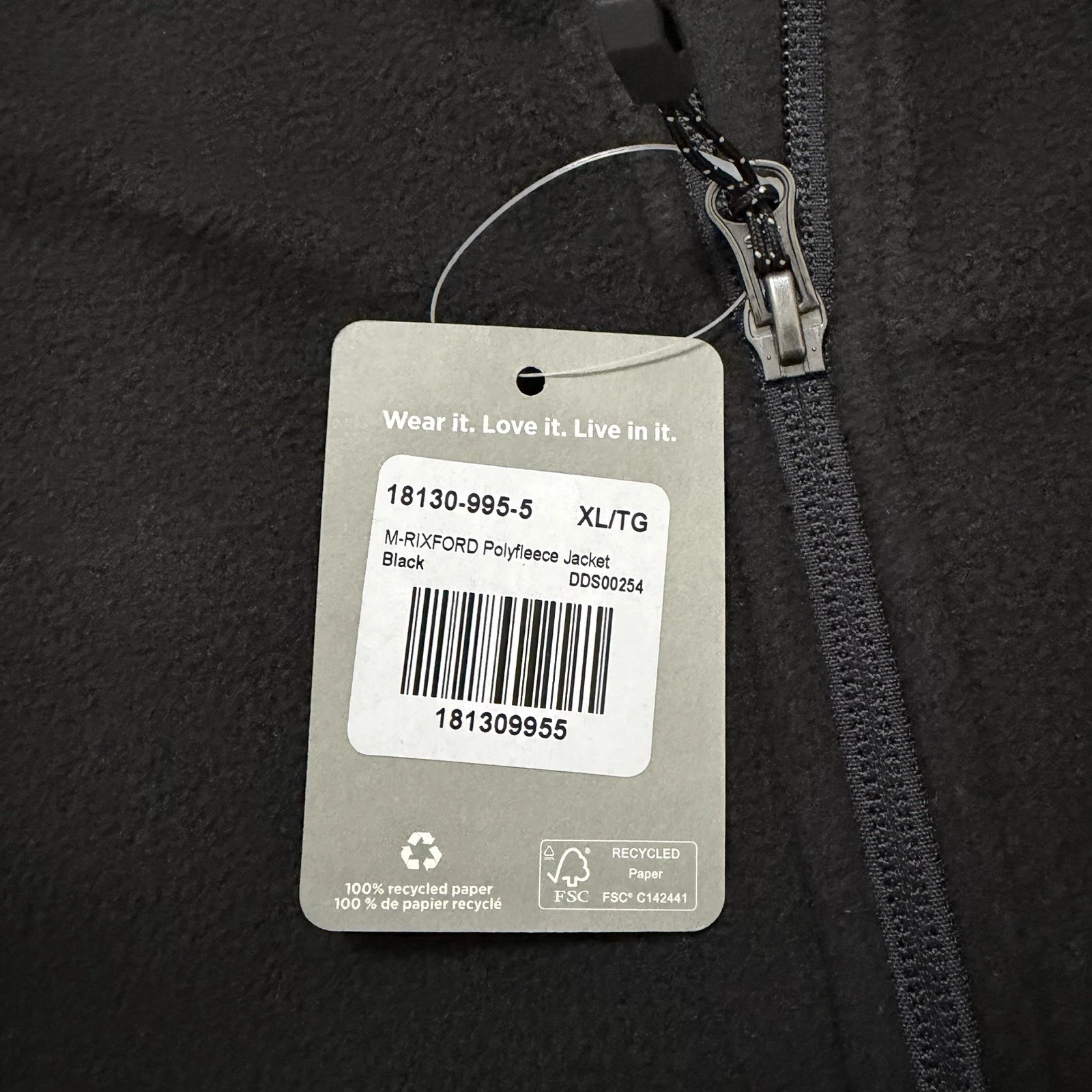 NWT Trimark Mens Size XL Black Full Zip Jacket Rixford Polyfleece Pocketed - product detail image 7
