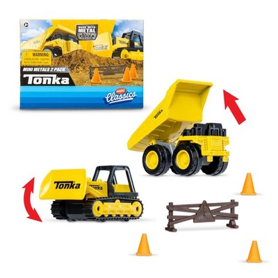Mini Classics  Tonka 2erPack Metal Movers Kippwagen und Bulldozer mit 3 Verke...