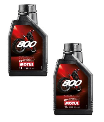 2l Motul 800 2T Factory Line Off Road Motoröl 2x1L Ester API TC 110083