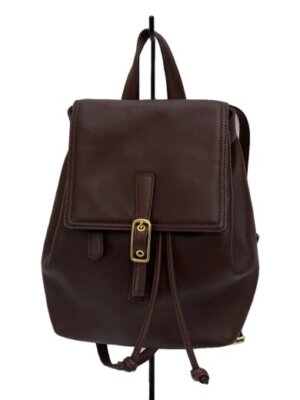 #ad H23 9858 USED COACH backpack leather BRW plain H23 9858 USED