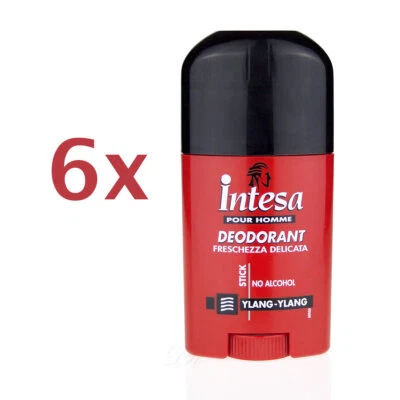 intesa pour Homme Deostick YLANG YLANG 6x 50 ml - deo stick ohne Alkohol