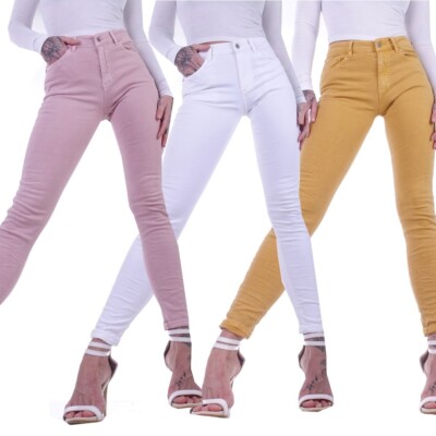 ITALY Womens Skinny Jeans High Waist Jeans Skinny Pants High Waist Stretch High B59