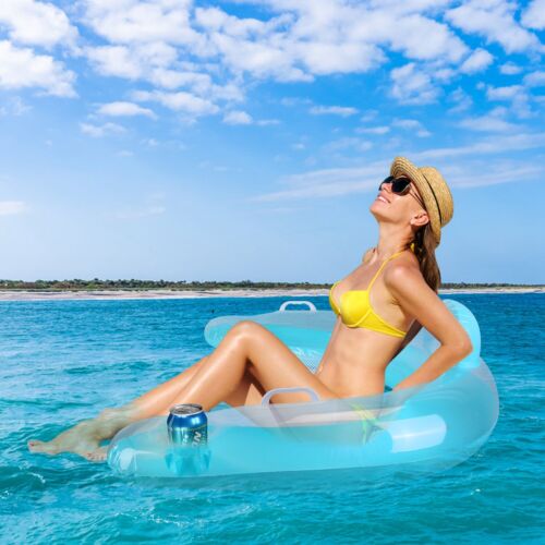 2Pcs Inflatable Float Pool Chair Summer Water Lounger Floating Pool Water Play - Picture 9 of 13