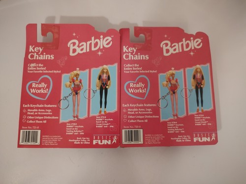 1990's Mattel Barbie Vintage Fashion Model Key Chain Dolls Lot Of 7 New In Box - Picture 5 of 7