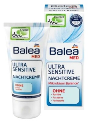 Balea MED Night Cream Ultra Sensitive, 50 ml , (3) three tubes