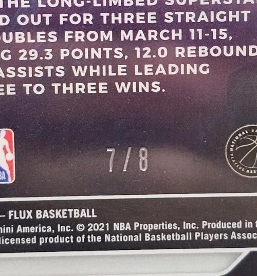 GIANNIS ANTETOKOUNMPO 20-21 FUNX FOTL TITAN MIRA NEGRA PRIZM SSP 7/8 BGS 9.5 Foto 2 de 4