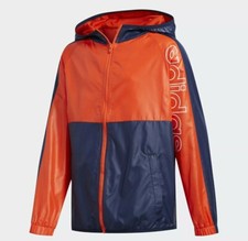 adidas Core Hooded Jacket Orange / Navy Kids