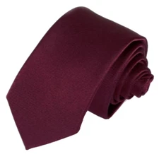 New Handmade 100% Silk Slim Neck Tie for Men (Red) 