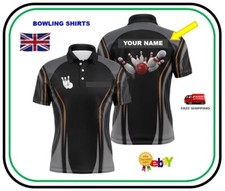 TEN PIN BOWLING PERSONALISED POLO SHIRT  WE PRINT YOUR NAME - EXCELLENT GIFT -UK