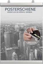 ALU POSTERSCHIENE Posterleiste Klemmschiene Klapprahmen Plakathalter Banner 