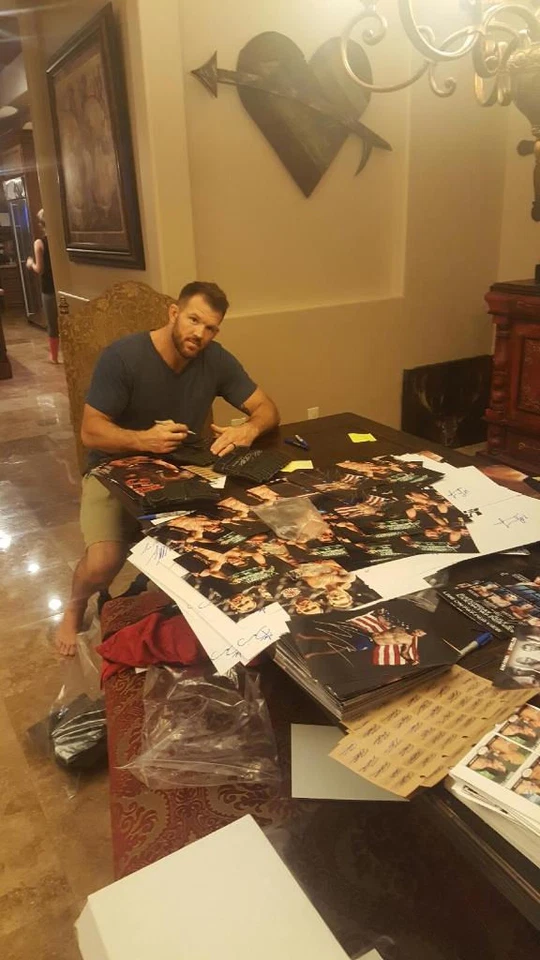 Ryan Bader Signed 2016 Topps UFC Knockout 5x7 Gold Card #3 BAS Beckett COA #/10 - Image 3 of 4