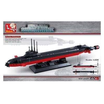 Sluban Nuclear Submarine Model Set M38-B0391 1:350 Scale 193pcs NEW