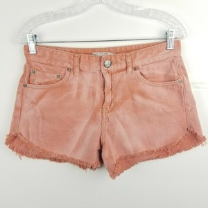 orange jean shorts womens