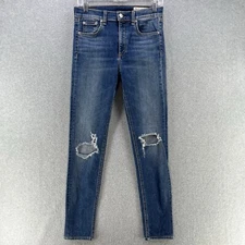 Rag & Bone Womens Jeans W28 High Rise Skinny Distressed Made In USA Pantalones