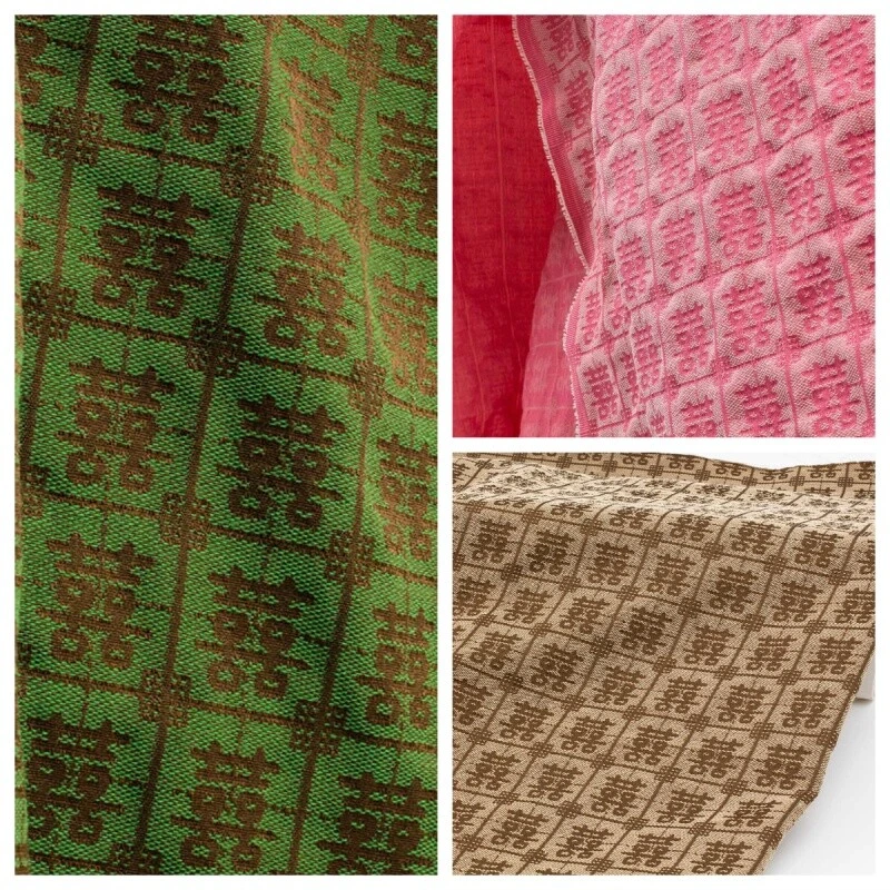 Chinese Style Vintage Jacquard Tapestry Upholstery Decorative Fabric Sewing Sofa - Image 3 of 4