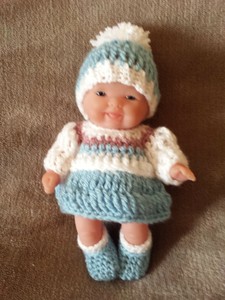 Clothes For 5 Inch Mini Baby Doll Berenguer Winter Sweater Set Outfit Itty Bitty Ebay