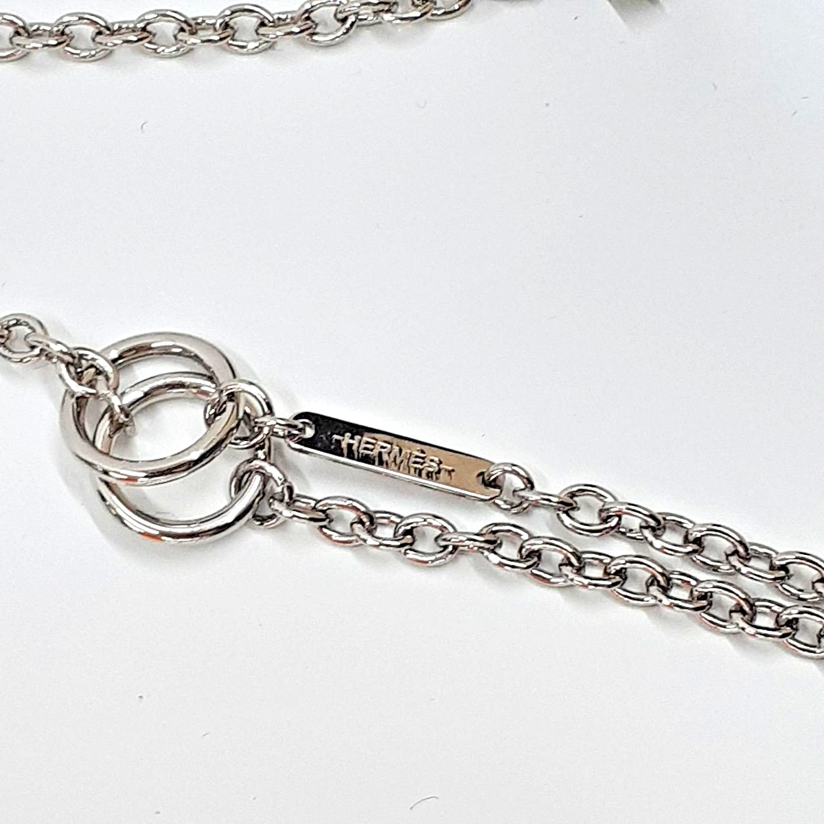 Hermes Signature Silver Tone Horse Panache Necklace Pendant