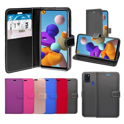 Case For Samsung Galaxy A21s Wallet Flip PU Leather Stand Card Slot Pouch  Cover