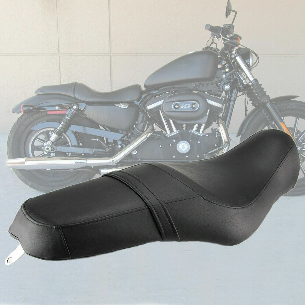 Black Driver & Rear Passenger Two Up Seat for Harley Sportster XL