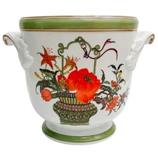 Mottahedeh Vista Allegre Chinese Woodblock Neoclassical Cachepot 7.25 x 10