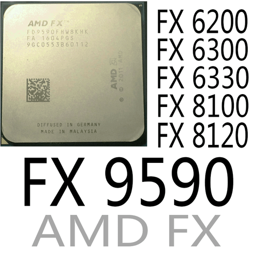 AMD Series FX 6200 FX 6300 FX 6330 FX 8100 FX 8120 FX 9590 AMD FX CPU Processor - Picture 1 of 5