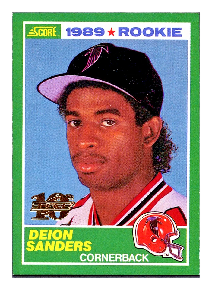 1999 Score Deion Sanders Rookie REPRINT #246 RC /1989 10th Anniversary Rare - Image 2 of 4
