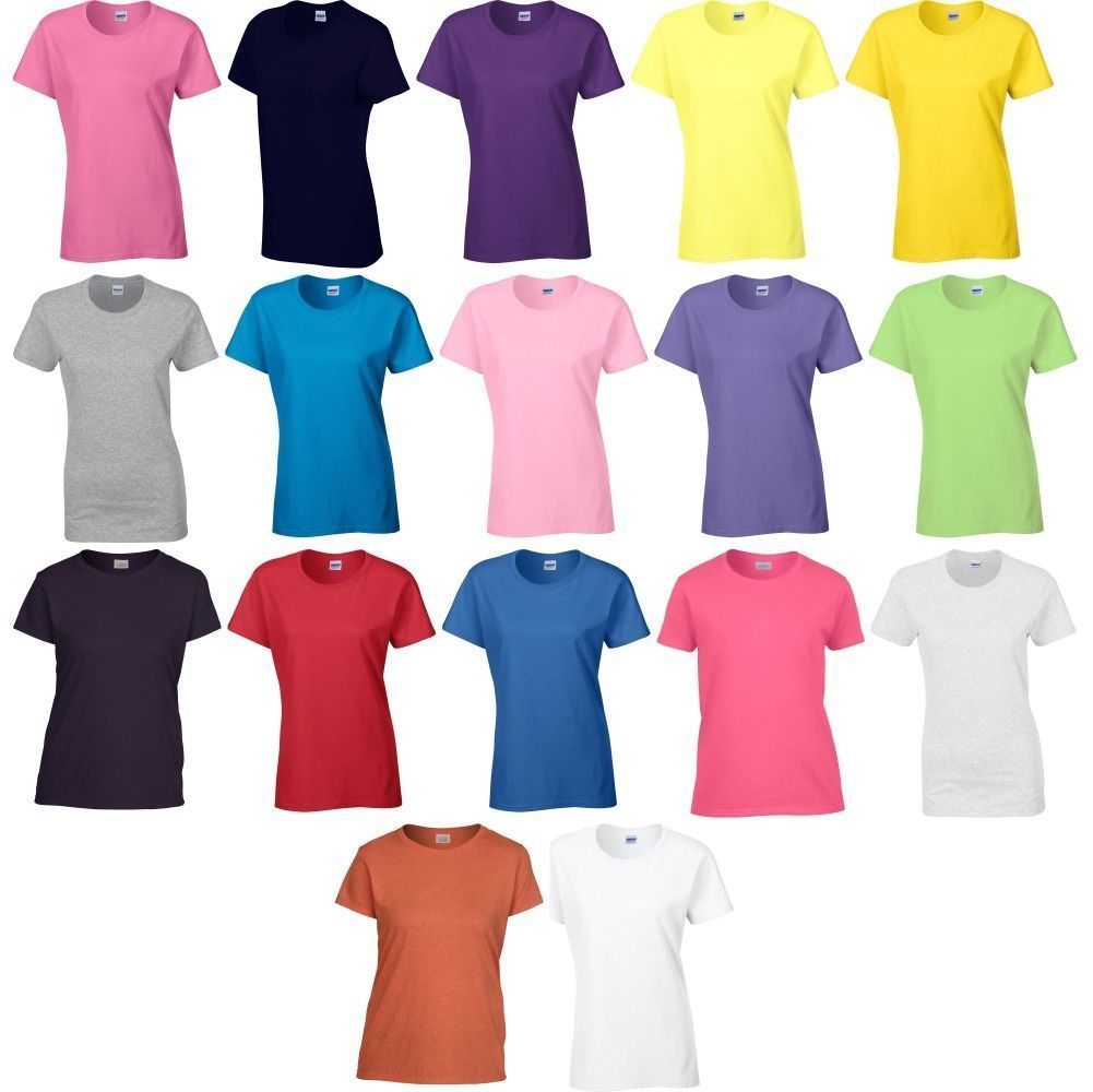Gildan – Confezione Da 2 Magliette Donna In Cotone Pesante – Taglia L – Morbido E Resistente