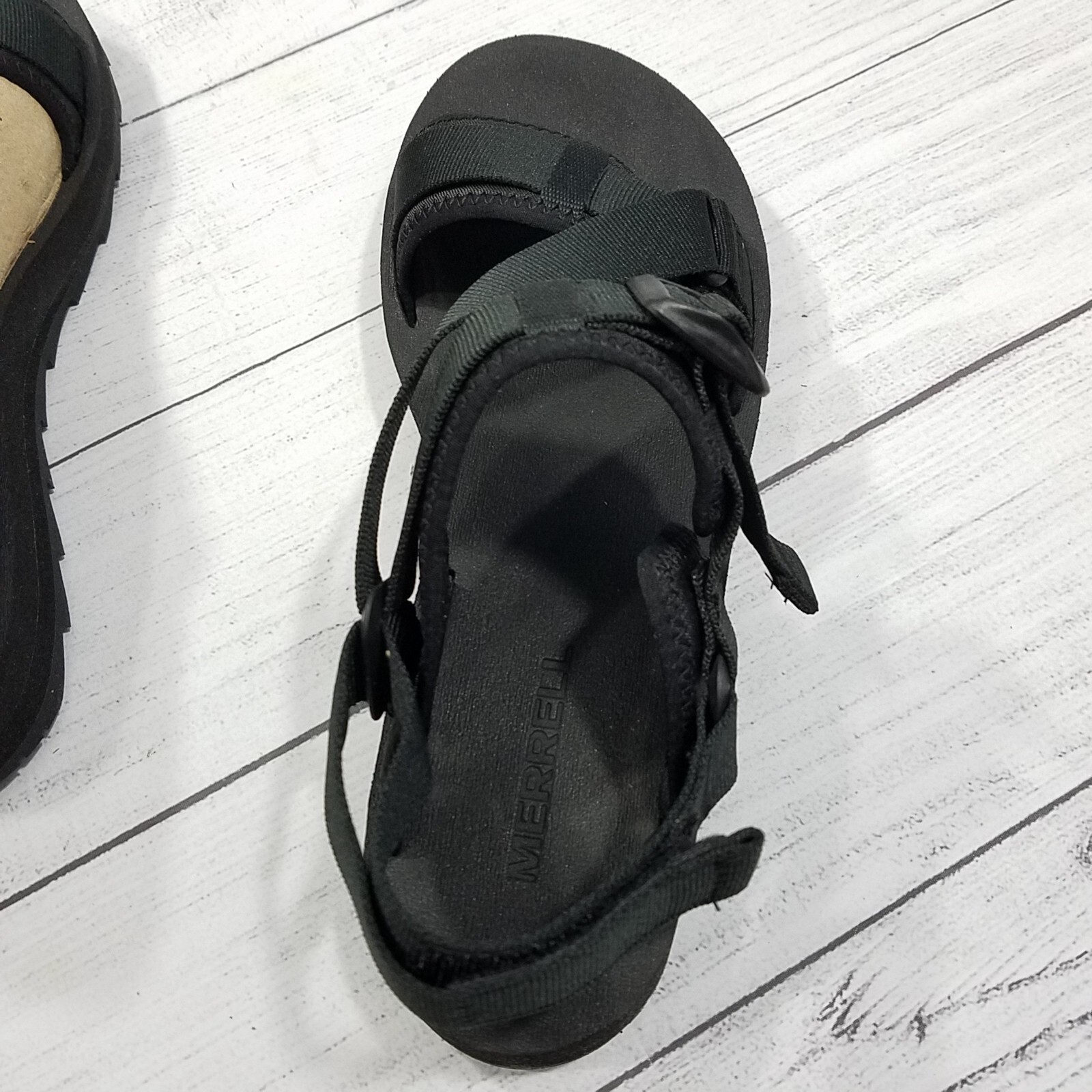 Merrell Alpine Strap Sandals Mens Size 12 Black