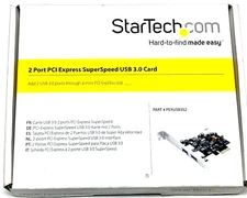 StarTech PEXUSB352 2 Port PCI Express PCIe SuperSpeed USB 3.0 Card Adapter new