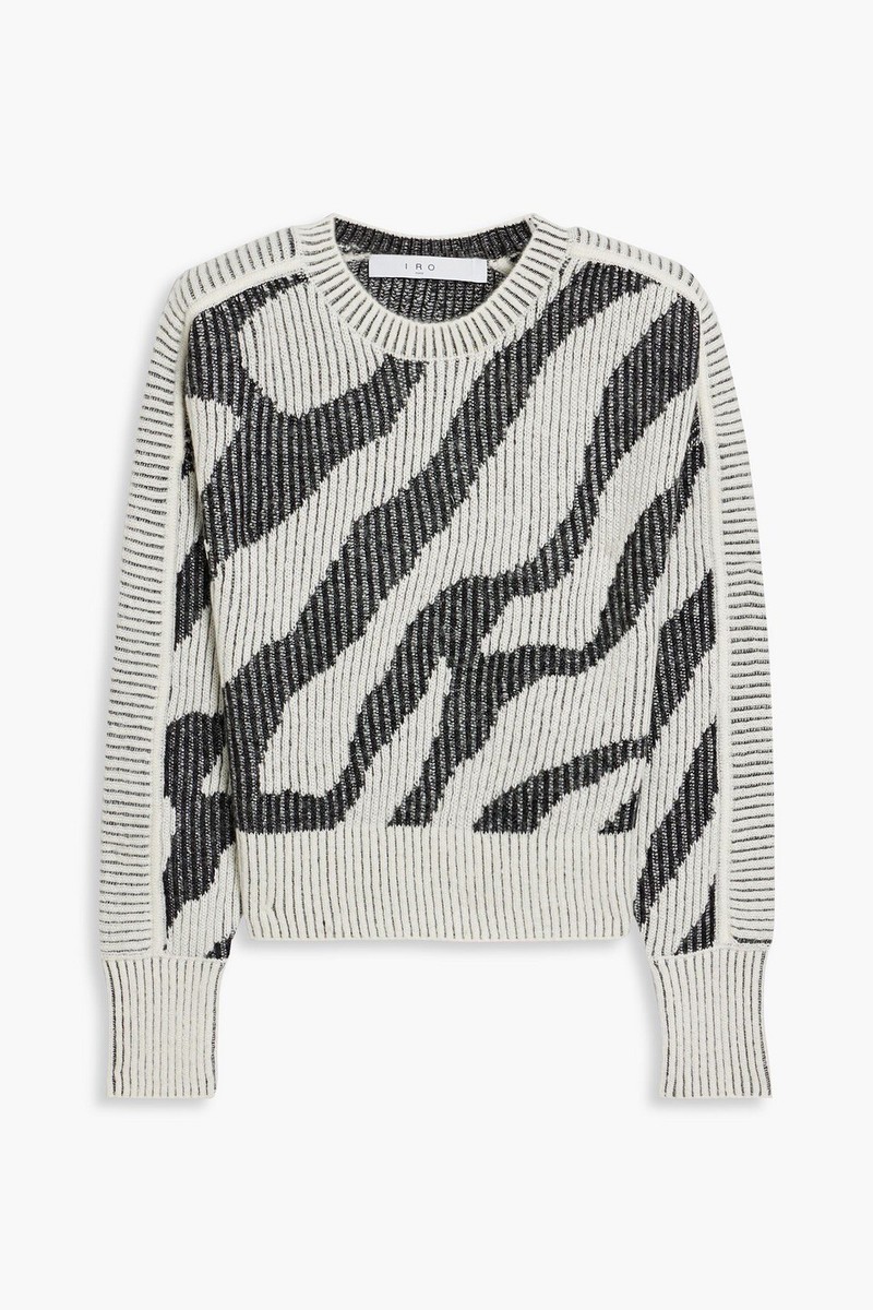 トップス iro IRO Womens Crew Neck Voryta Zebra Sweater Wool Size Small | eBay