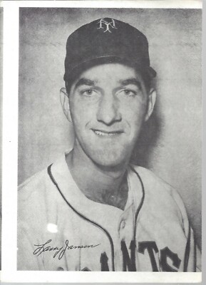 Vintage Larry Jensen New York Giants Issued B&W Photo