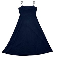 Theory Women  s Sz Small Rubric Paneled Tank Dress Navy Blue Midi
