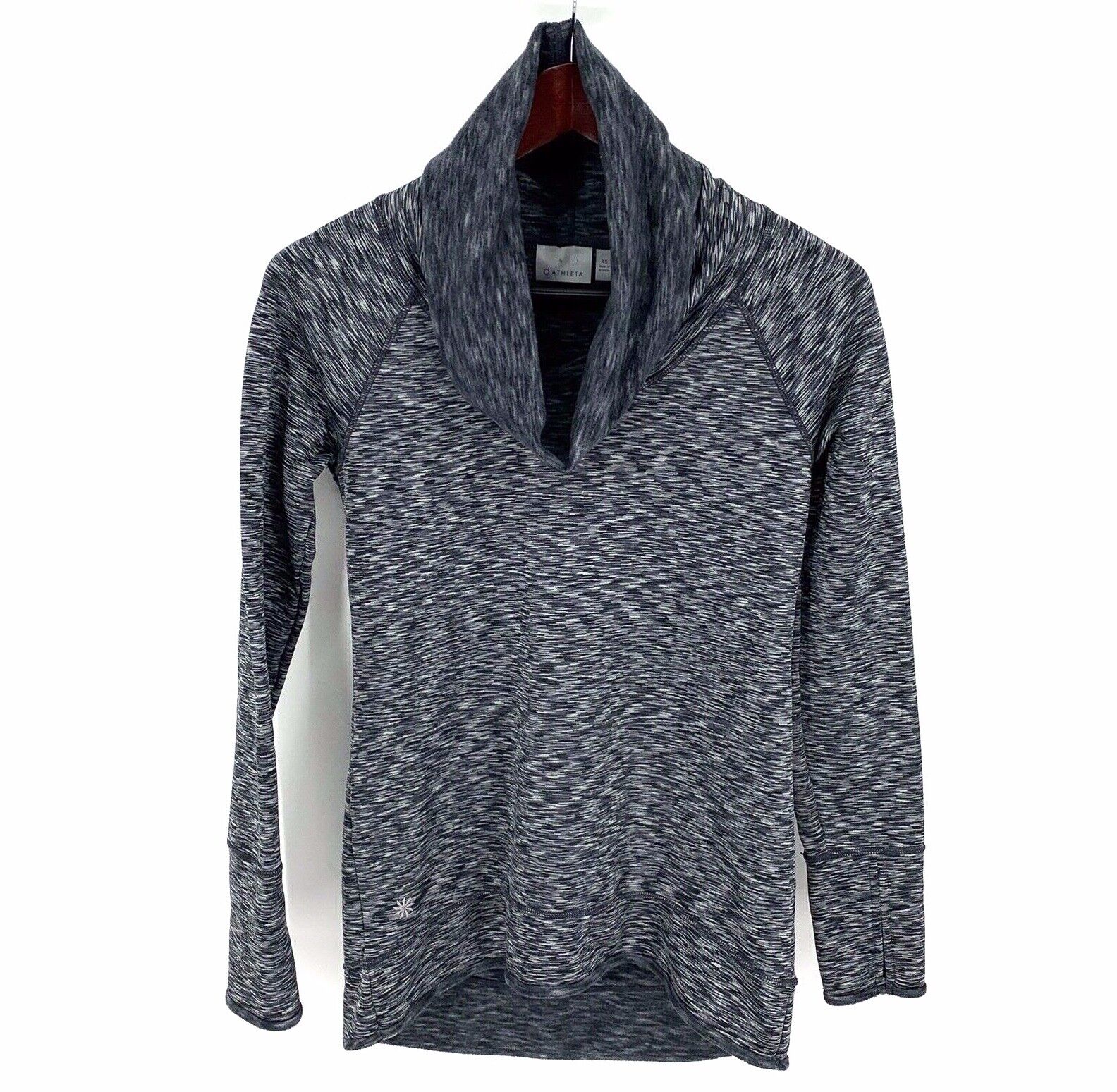 Athleta Tranquility Pullover Space Dye Gray Ladie… - image 2