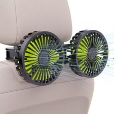 USB Car Cooling Fans for Backseat: Dual Head Car Fan for Kids 3 Speeds 360  Rota