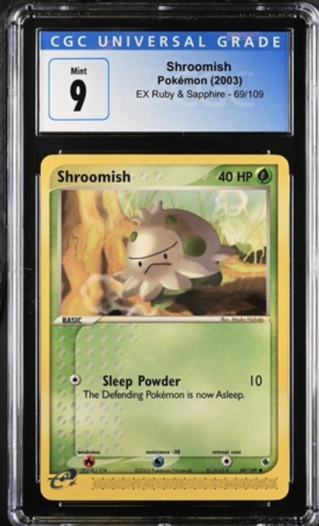 CGC 9 Shroomish  69/109 NM/Mt+ EX Ruby & Sapphire PSA Pokemon 2003