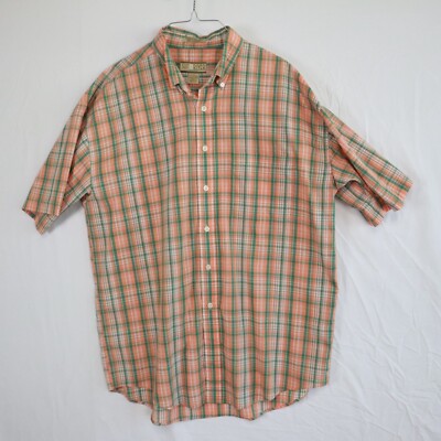 Sun River Shirt Mens Large Wrinkle Stain Resistant Casual Button Up Short Sleeve