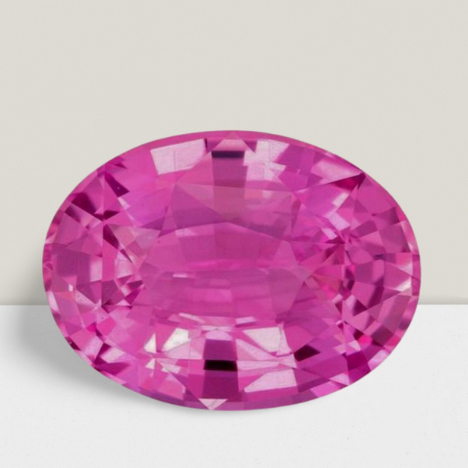 Pink Sapphire Oval Cut Loose Gemstone 6.1 Cts 14x10 mm Lustrous