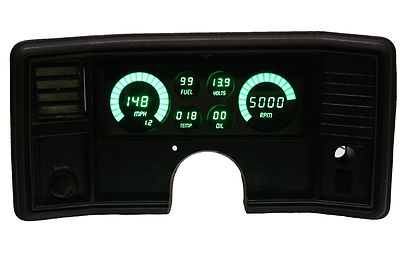 Digital Dash Panel For 1978-1988 Monte Carlo – Teal LED Gauges With Lifetime Warranty 4 thumbnail image