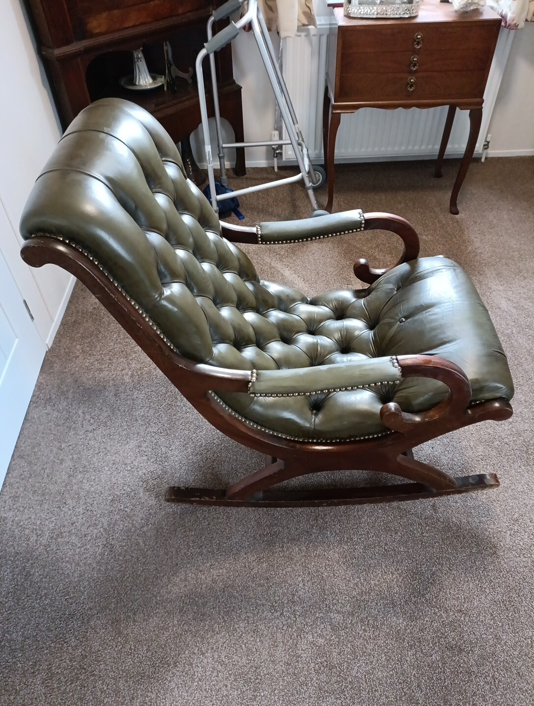 Chesterfield Slipper Rocking Chair eBay