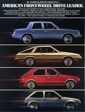 Chrysler Plymouth 1981 Dealer Brochure Horizon, TC3, Trail Duster, Sapporo