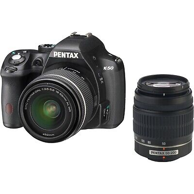 PENTAX Pentax K K-50 16.3MP Digital SLR Camera - Black (Kit PENTAX Pentax K K-50 16.3MP Digital SLR Camera - Black (Kit