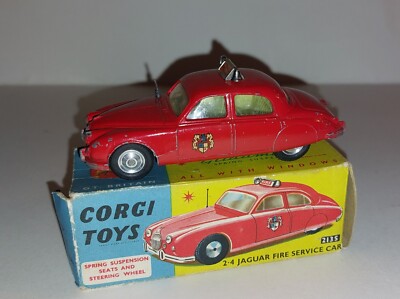 CORGI #213S JAGUAR FIRE SERVICE CAR 1959-1961 All ORIGINAL