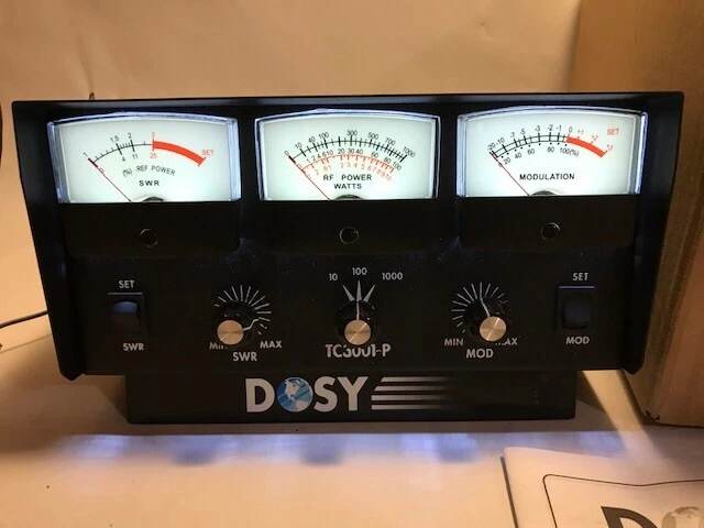 DOSY TC3001-P 3 FACE METER 1000 Watt SWR WITH LED LIT Meters CB Power FAST SHIP - Image 2 of 3