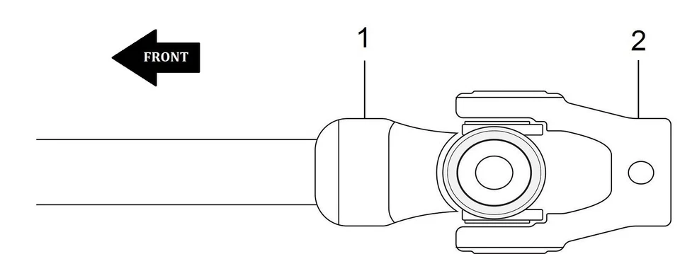 Rear Drive Shaft Pairing Yokes for Suzuki LT-F250 Ozark 250 2X4 2002-2014 - Image 2 of 2