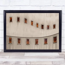 Windows Abstract Graphic Wall Facade Curve Curved Architecture Wall Art Print